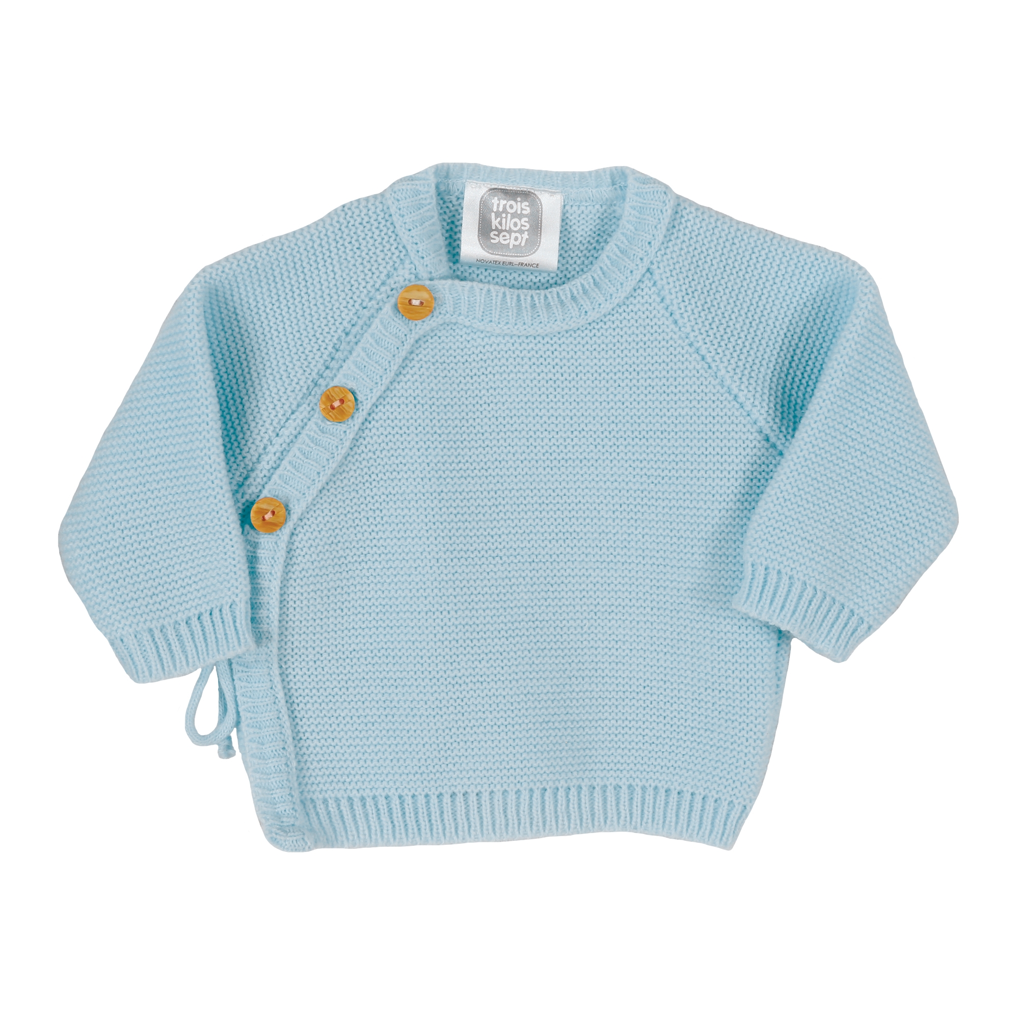 Trois Kilos Sept Brassiere Bebe Naissance Point Mousse Bleu 0 1 Mois Made In Bebe