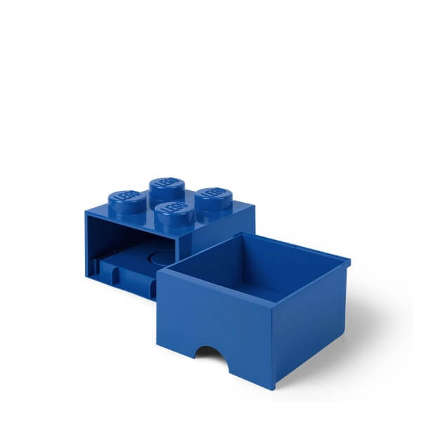 Brique de rangement empilable avec tiroir bleu