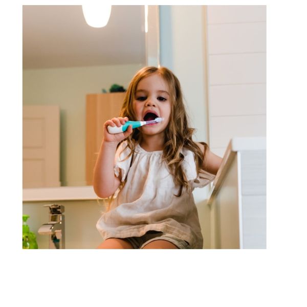 Brosse à dents électrique bébé à vibrations douces avec LED dès 0 mois