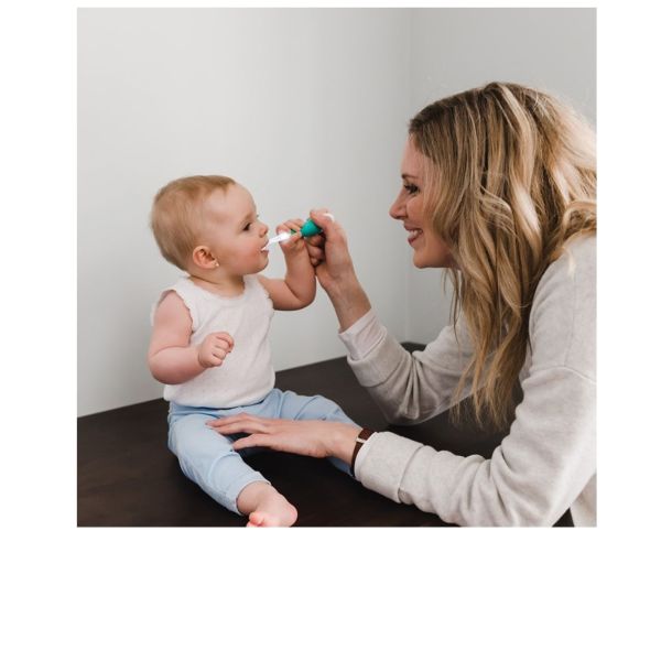 Brosse à dents électrique bébé à vibrations douces avec LED dès 0 mois