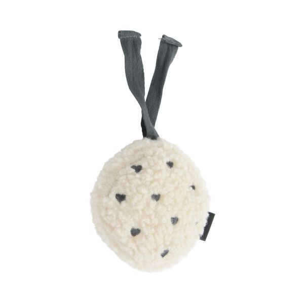 Peluche bruits blancs à suspendre Billy cœurs beige