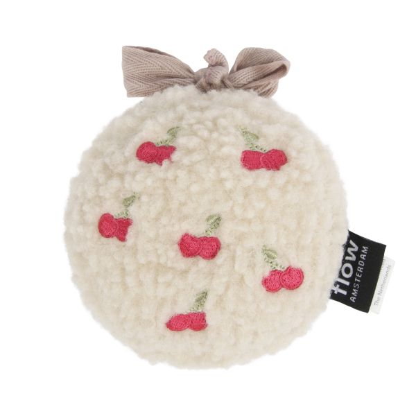 Peluche bruits blancs à suspendre Lucy cerises beige