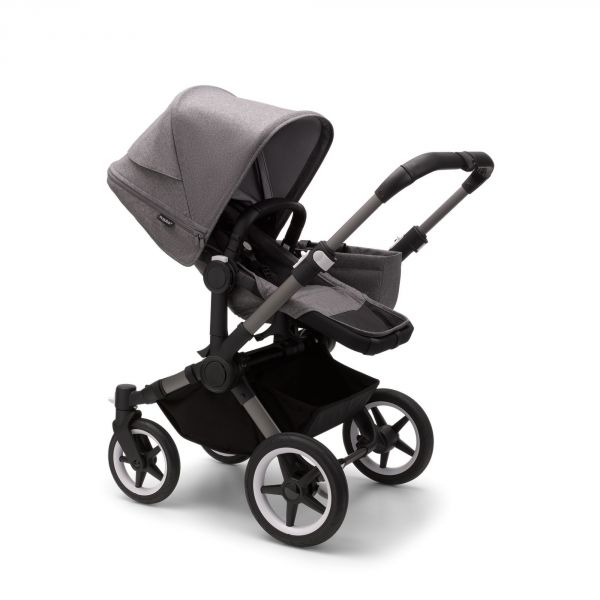 Poussette duo Donkey 5 Mono châssis Noir - Gris