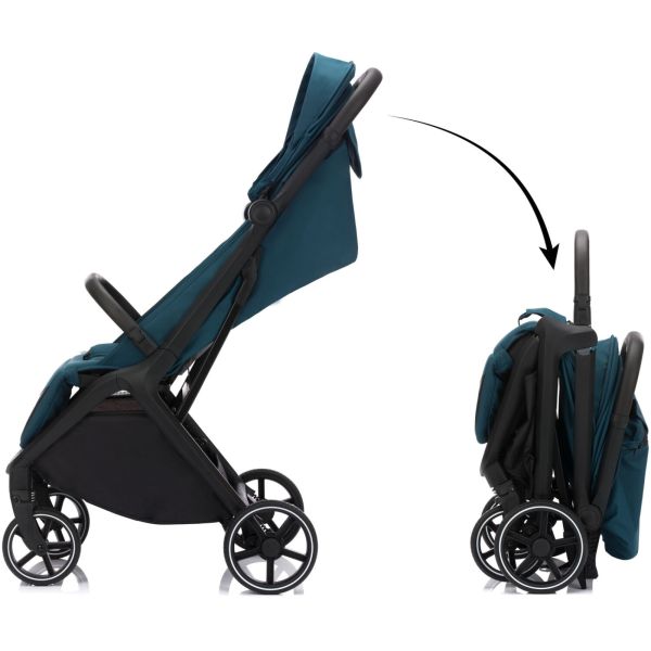 Poussette Cooper turquoise/noir