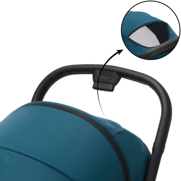 Poussette Cooper turquoise/noir