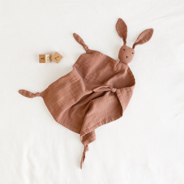 Doudou lapin 40x40 cm Moka
