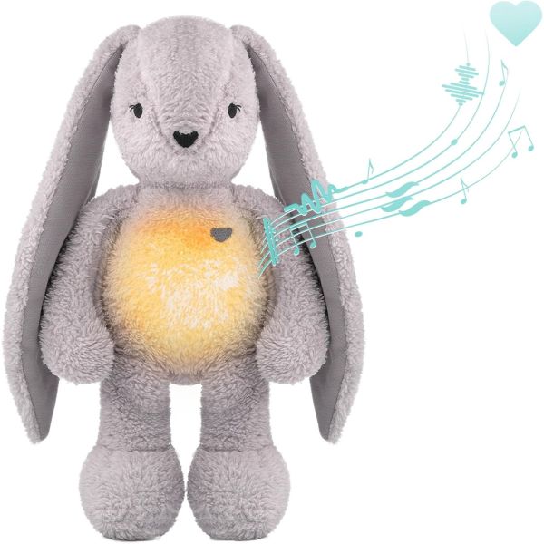 Peluche Bunny gris 5 en 1 avec lumière