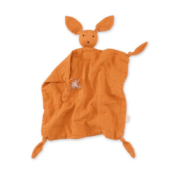 Doudou lapin 40x40 cm Orange