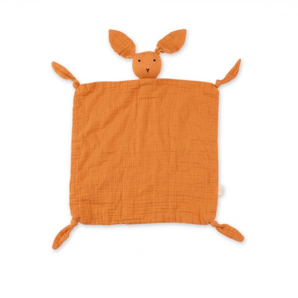 Doudou lapin 40x40 cm Orange