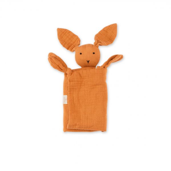 Doudou lapin 40x40 cm Orange