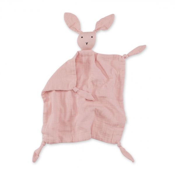 Doudou lapin 40x40 cm Vieux rose