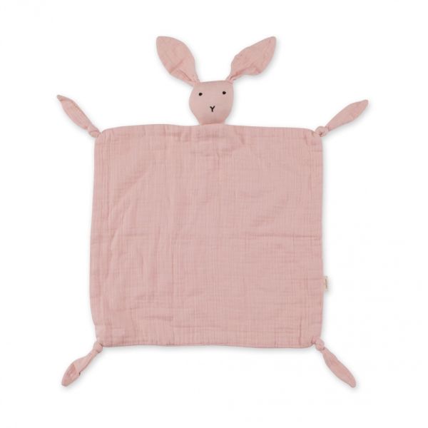 Doudou lapin 40x40 cm Vieux rose