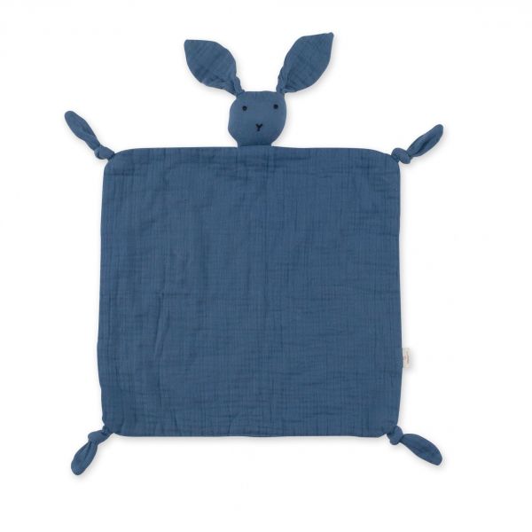 Doudou lapin 40x40 cm Bleu foncé