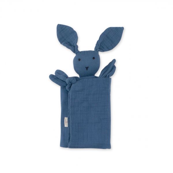 Doudou lapin 40x40 cm Bleu foncé