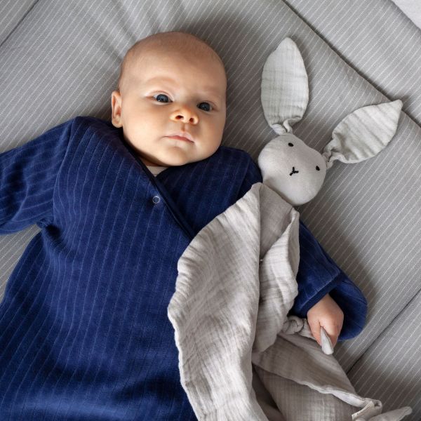 Doudou lapin 40x40 cm Gris