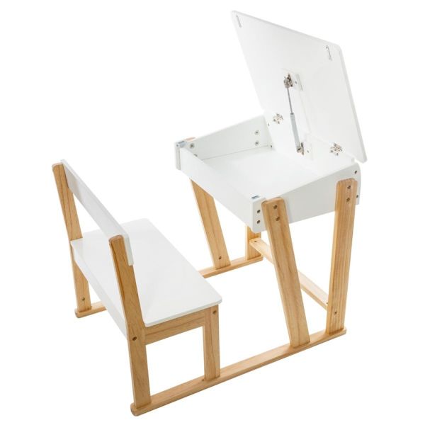 Bureau enfant écriture en bois Blanc