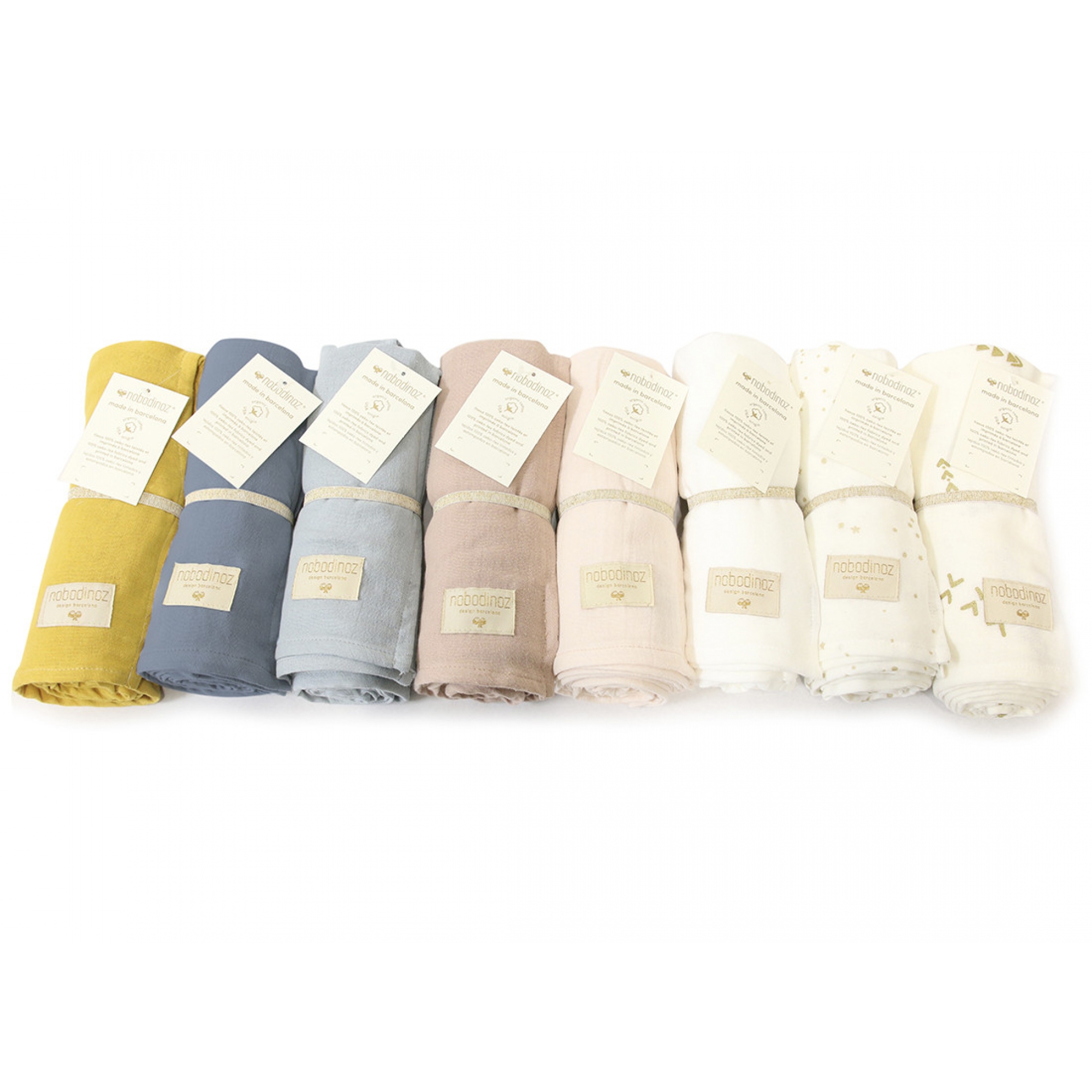 Nobodinoz Lange Coton Bio 100 X 1 Cm Butterfly White Made In Bebe Nobodinoz Lange Coton Bio 100 X 1 Cm Butterfly White Made In Bebe