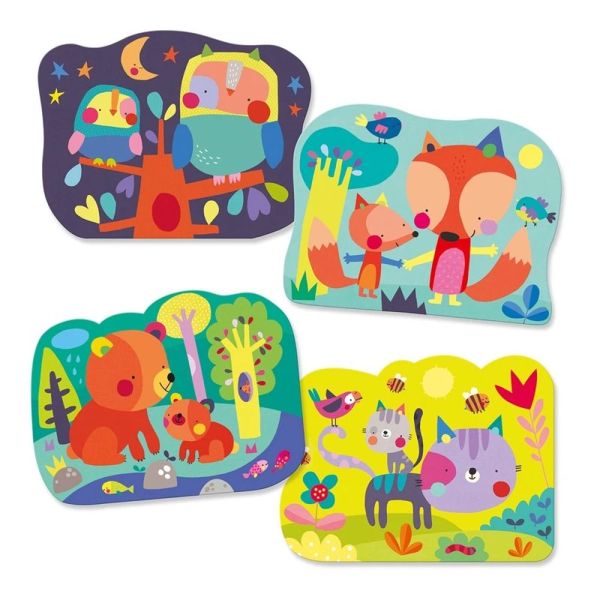 Set de 4 dessins coloriage à l'eau magique Caché dans les bois