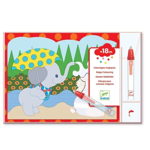 Set de 4 dessins coloriage à l'eau magique Caché dehors