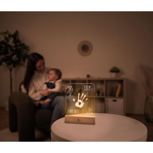 Cadre lumineux chambre bébé bois Olive Tree