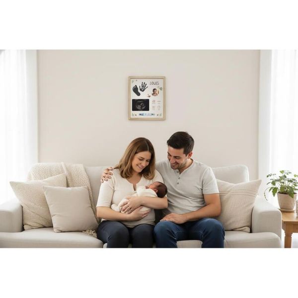 Cadre maternité bébé bois