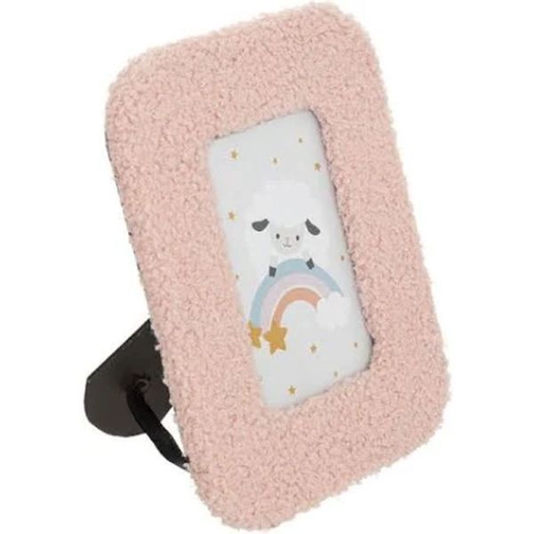 Cadre photo bouclette 10 x 15 cm Bouclette rose