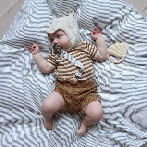 Cale bébé OCS - Rayures Classiques Bleu