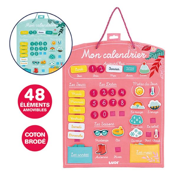 Calendrier semainier éducatif Corail