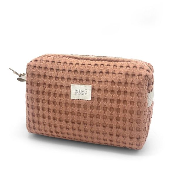 Trousse de toilette bébé Gaufre cannelle