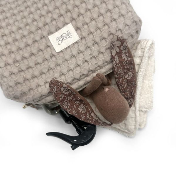 Trousse de toilette bébé Gaufre latte