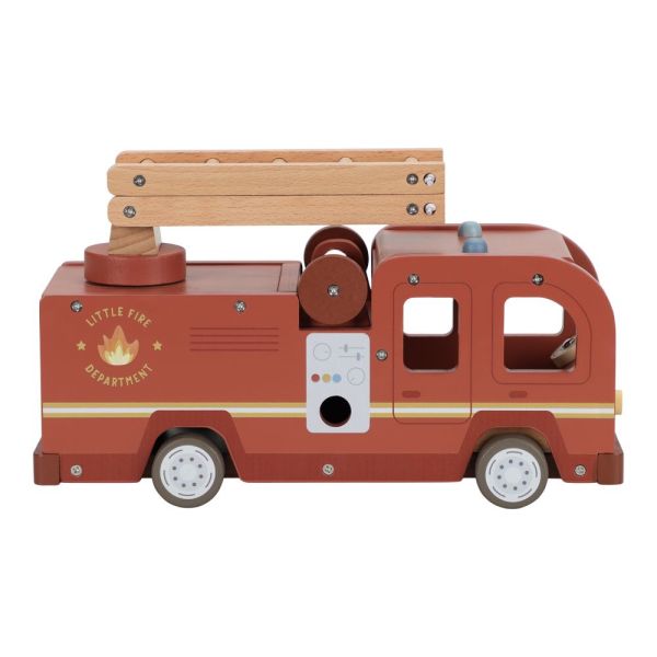 Camion de pompiers et accessoires en bois FSC