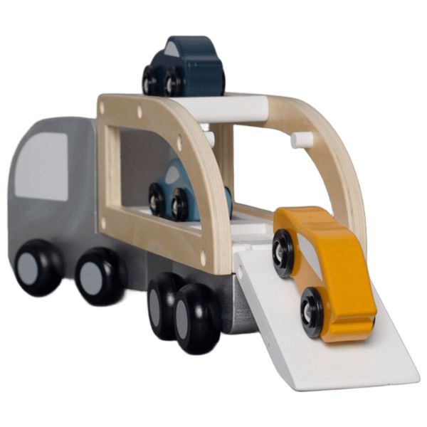 Camion remorque en bois pour voitures