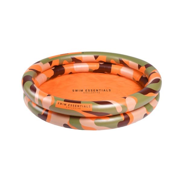 Piscine bébé Ø 100 cm Camouflage orange 2 anneaux