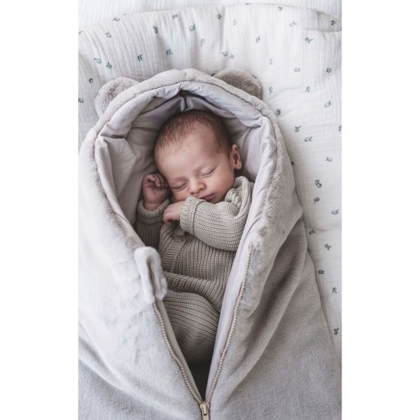 Gilet tricot Coloris Dune powder - 0-1 mois