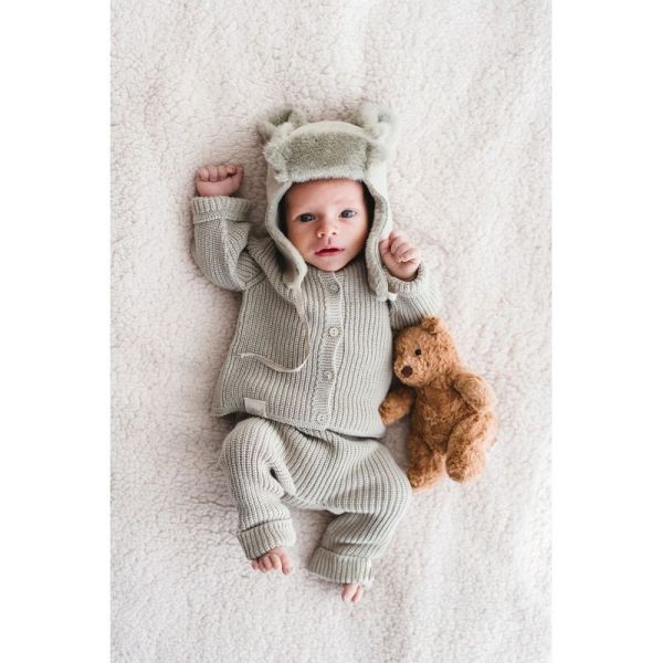 Gilet tricot Coloris Dune powder - 0-1 mois