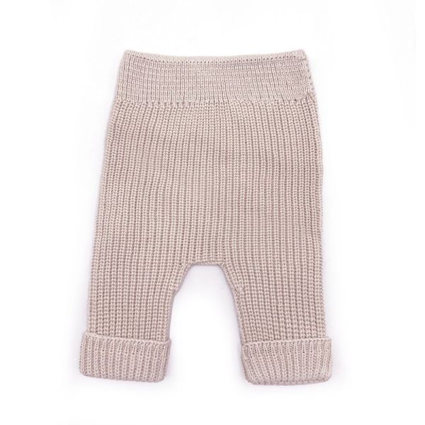 Pantalon Tricot Canale Coloris Nude Powder - Taille 1 à 3 mois