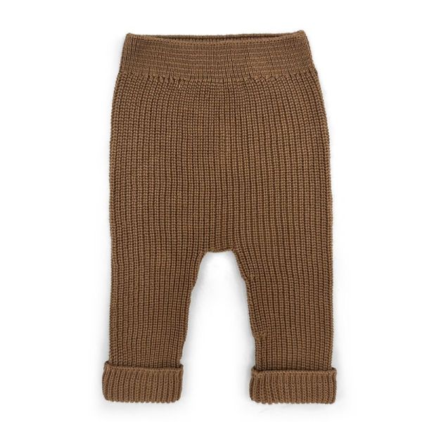 Pantalon Tricot Canale Coloris Toffee - Taille 1 à 3 mois