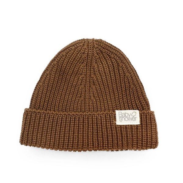 Bonnet en laine bébé Canale Coloris Toffee - Taille 0 à 1 mois