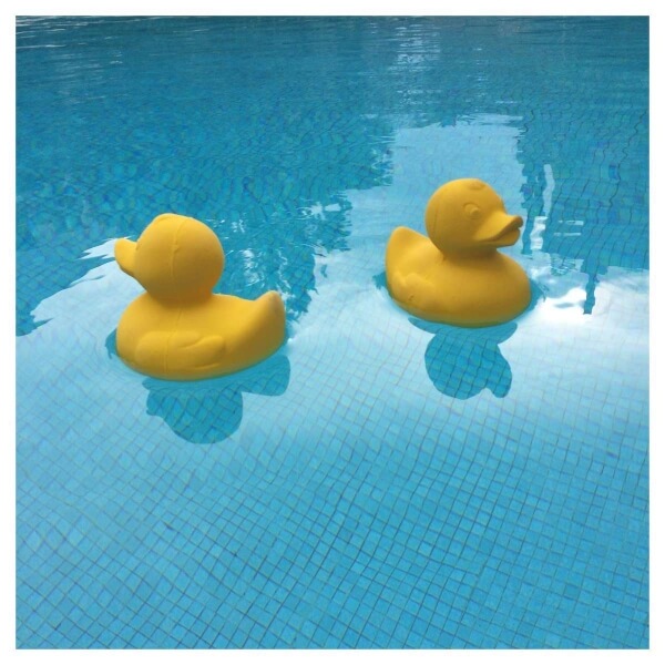 Anneau de dentition Jouet de bain Canard Elvis Jaune