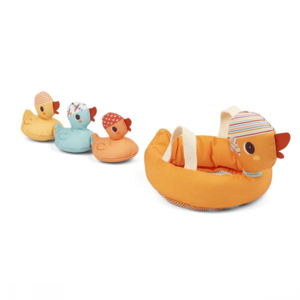 Jouet de bain Maman canard et ses canetons aimantés