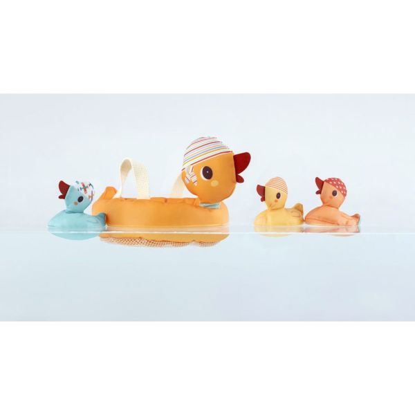 Jouet de bain Maman canard et ses canetons aimantés