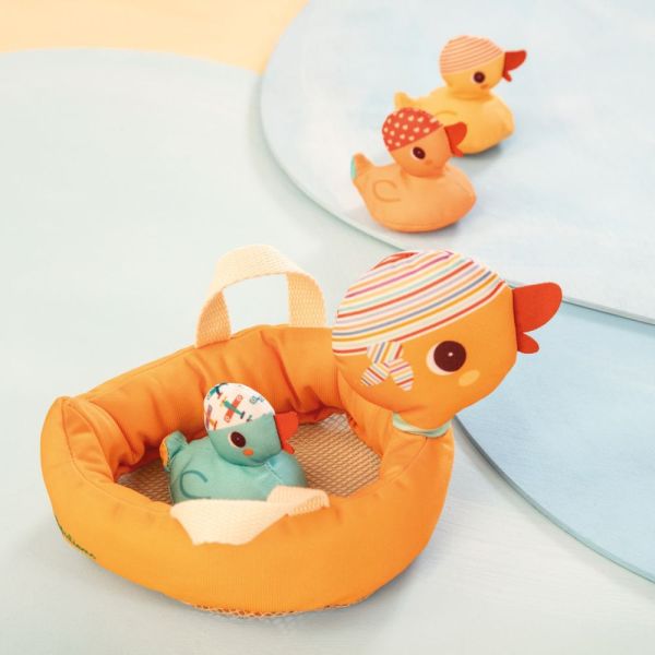 Jouet de bain Maman canard et ses canetons aimantés