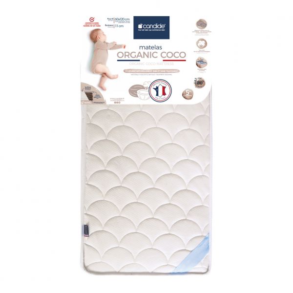 Matelas bébé Organic coco 60 x 120 cm