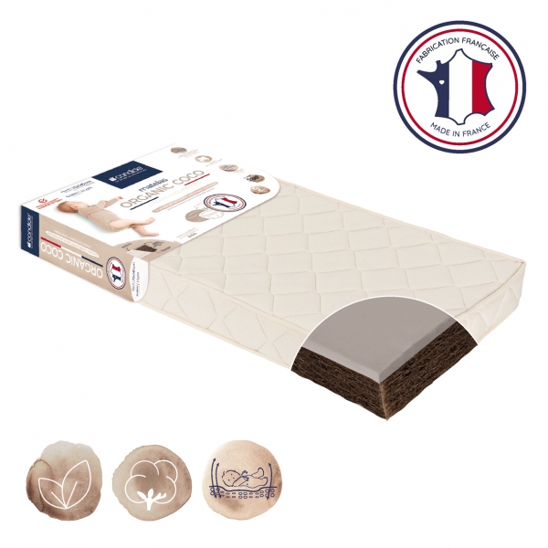 Matelas bébé Organic coco 70 x 140 cm