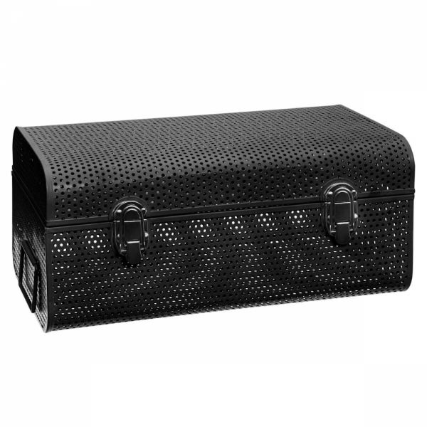 Lot de 2 boites de rangement métal noir