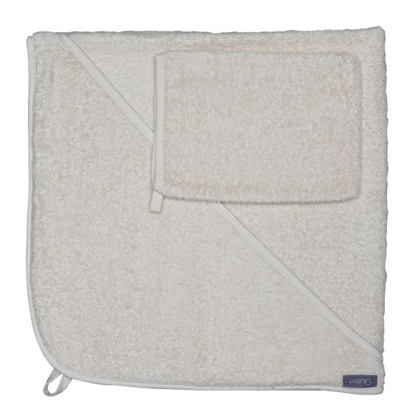 Cape de bain avec gant de toilette - Clay