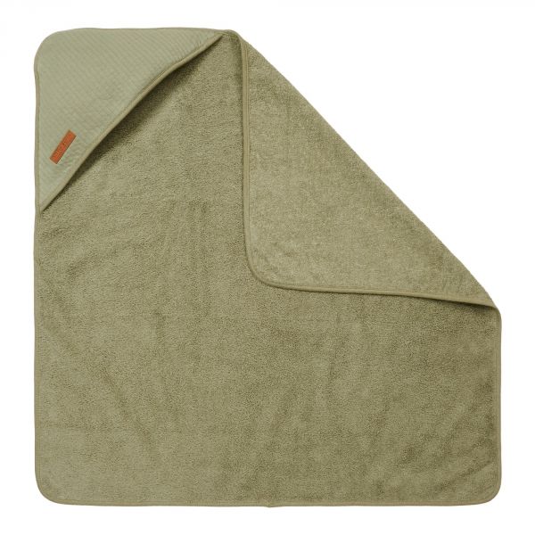 Cape de bain bébé 75x75 cm Pure Olive