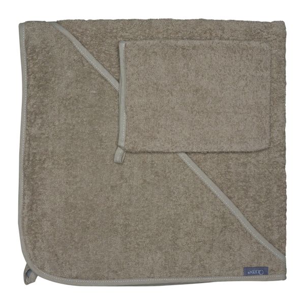 Cape de bain avec gant de toilette - Thym