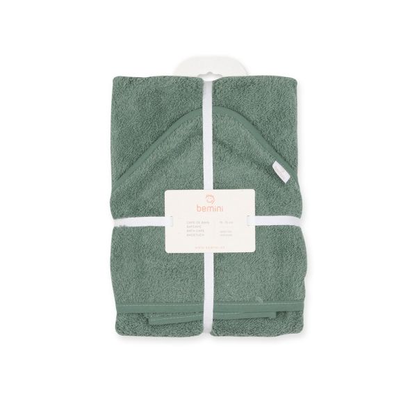 Cape de bain bébé 75x75 cm Terry Vert