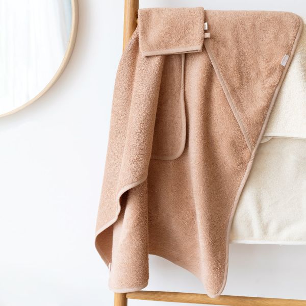 Cape de bain bébé 75x75 cm Terry Beige